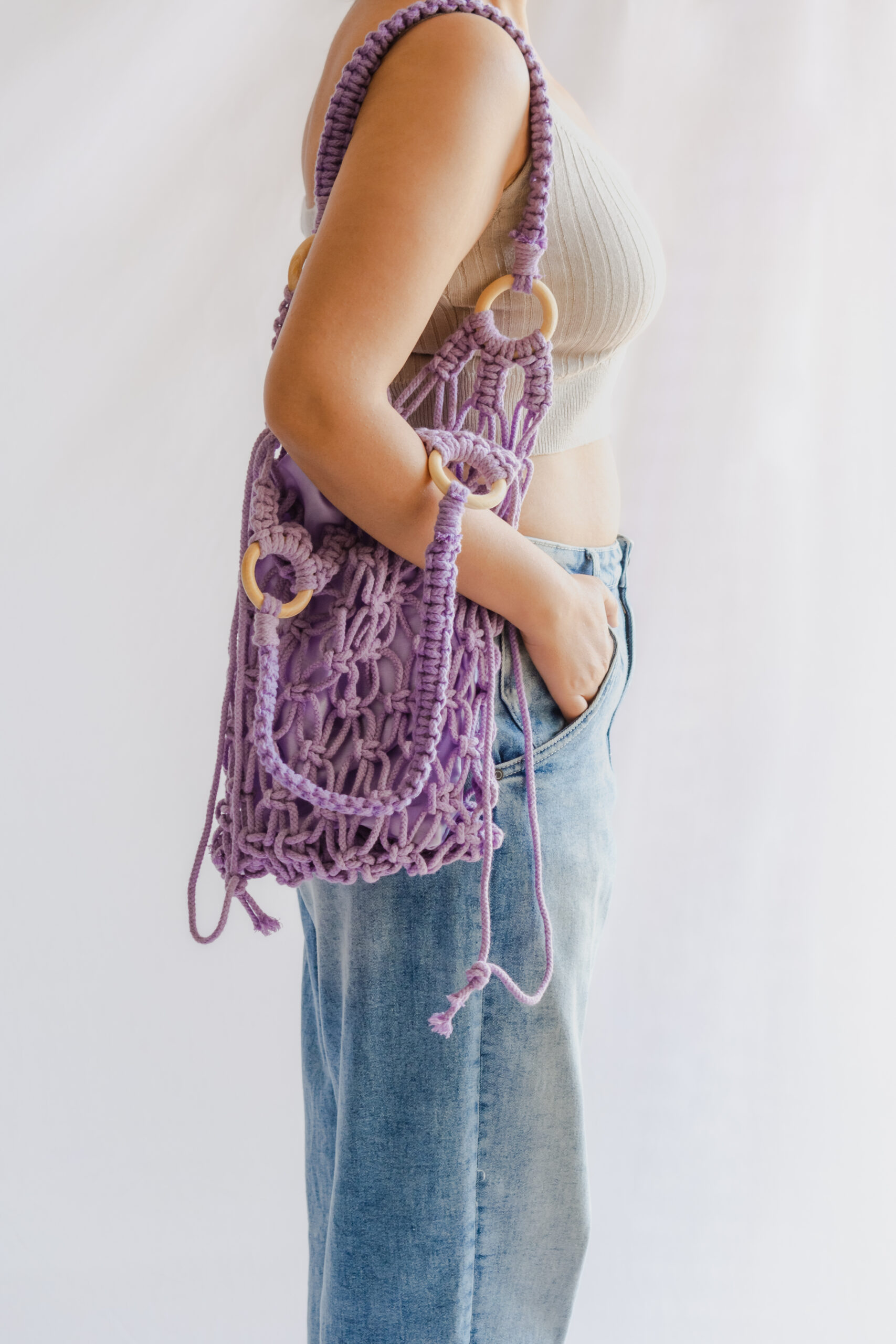Recycled Denim Knitting Tote | Tribe Yarns, London
