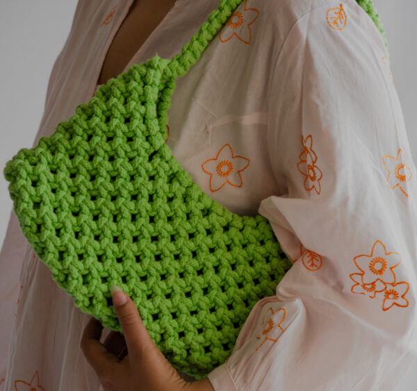 Hermes Neon Green Clemence Leather Evelyne TPM Bag | Yoogi's Closet